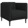 vidaXL Sofa Set Black Polyester, Plywood, Solid Wood Durable Sofa Set