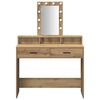 vidaXL Dressing Table Brown 39.37 x 16.14 x 55.12 in Engineered Wood