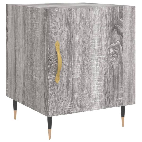 vidaXL Bedside Cabinet Gray Sonoma Engineered wood Medium