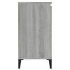 vidaXL Sideboard Grey Sonoma Engineered wood, Metal Medium Sideboard