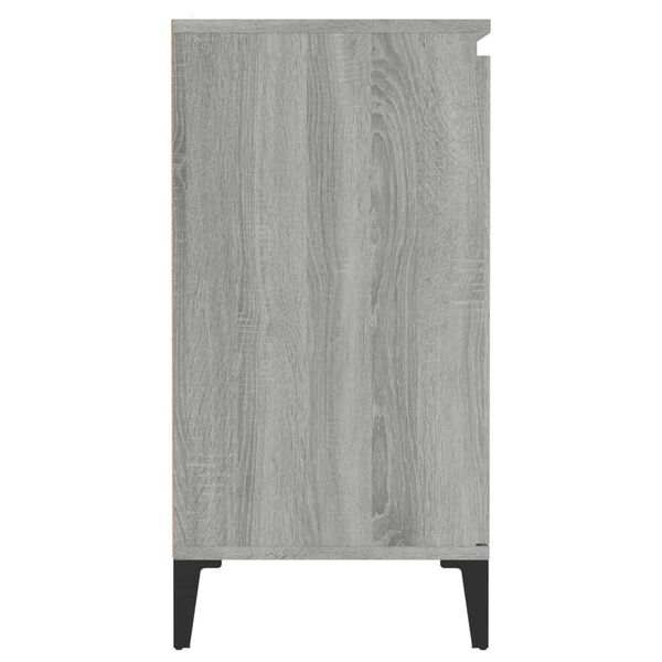 vidaXL Sideboard Grey Sonoma Engineered wood, Metal Medium Sideboard