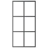 vidaXL Sliding Door with Hardware Set ESG Glass&Aluminium 40.2x80.7"(151013+145262)