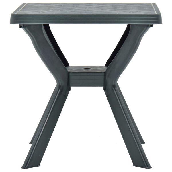 vidaXL Garden Table Green Plastic 27.6x27.6x28.3 in Lightweight