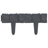 vidaXL Lawn Fence Stone Look 41 pcs Plastic 393.7"