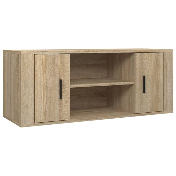vidaXL TV Cabinet Sonoma Oak Engineered Wood Medium TV Cabinet