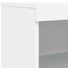 vidaXL Sideboard Set of 3 White Engineered wood, Glass Sideboard