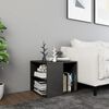vidaXL Side Table High Gloss Grey 19.7x19.7x17.7" Engineered Wood