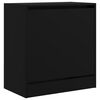 vidaXL Shoe Cabinet Black Engineered wood Compact Shoe Cabinet