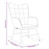 vidaXL Rocking Chair Cream 100% polyester, solid rubber wood, steel