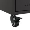 vidaXL Bedside Cabinet Set of 2 Black Cold-rolled steel Medium