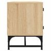 vidaXL TV Cabinet Sonoma Oak Engineered wood, glass, steel Medium Sleek