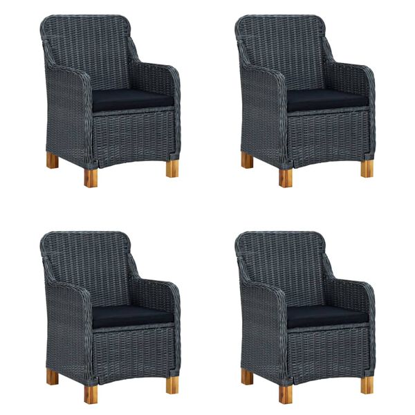 vidaXL Dining Set Dark Grey