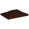 vidaXL 2-Tier Gazebo Top Cover 9.1 oz/yd² 13.1'x9.8' Brown