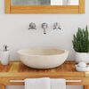 vidaXL Sink 15.7"x4.7" Marble Cream