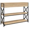 vidaXL Console Table Sonoma Oak Engineered Wood Narrow Adjustable Feet