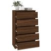 vidaXL Drawer Cabinet Brown Oak Engineered Wood Medium Drawer Cabinet