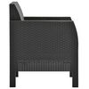 vidaXL Garden Lounge Set Anthracite Polypropylene with rattan look Large
