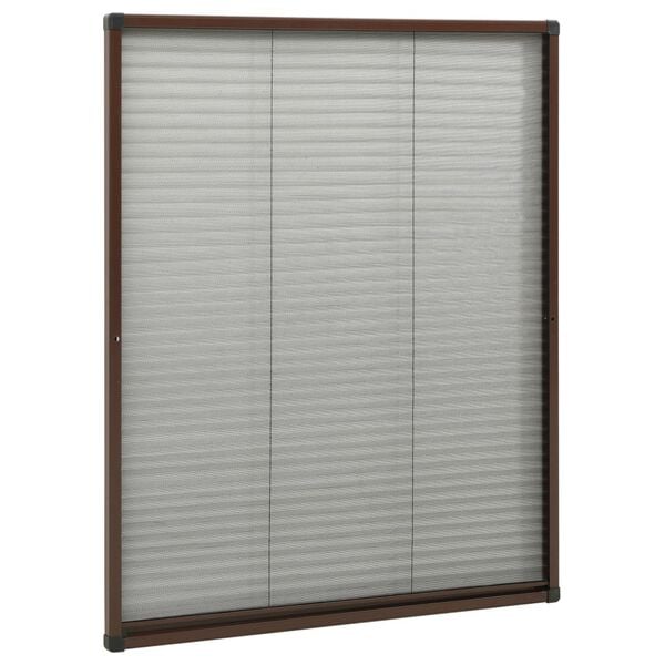 vidaXL Window Screen Brown frame with black mesh