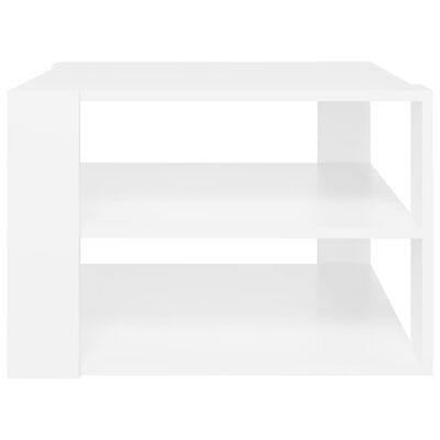 vidaXL Coffee Table White 23.6"x23.6"x15.7" Chipboard