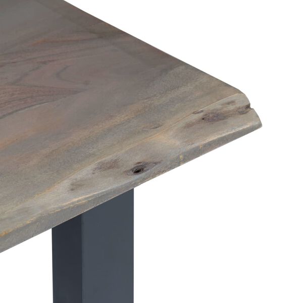 vidaXL Console Table Solid acacia wood with grey finish