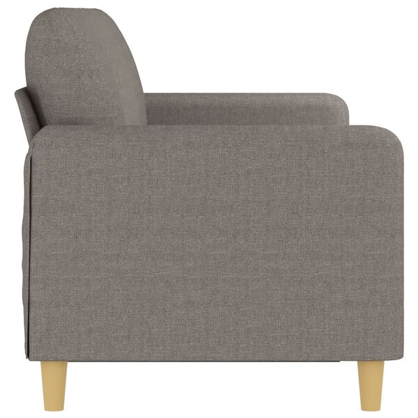 vidaXL 3-seater Sofa Taupe Polyester 3-seater Durable 3-Seater Sofa