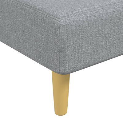 vidaXL L-shaped Sofa Bed Light Gray 109.8"x55.1"x27.6" Fabric
