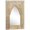 vidaXL Mirror Dark Wood Solid Mango Wood Medium Decorative Inlays
