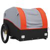 vidaXL Bike Trailer Black and Orange 99.2 lb Iron
