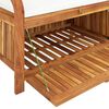 vidaXL Garden Storage Bench Cream White, Natural Wood