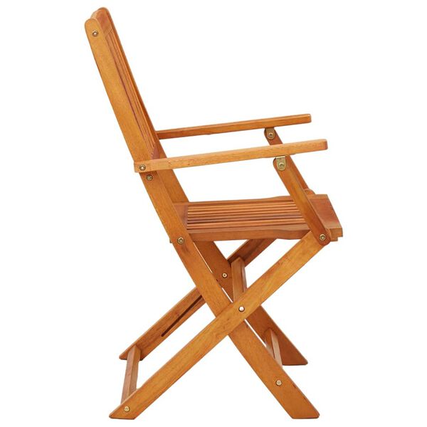 vidaXL Garden Chair Set of 2 Natural wood Solid eucalyptus wood Standard