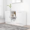vidaXL Sideboard White Engineered Wood Sideboard Rectangular Modern