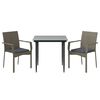vidaXL Garden Dining Set Black and Grey