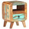 vidaXL Bedside Cabinet Multicolor Solid Reclaimed Wood Compact