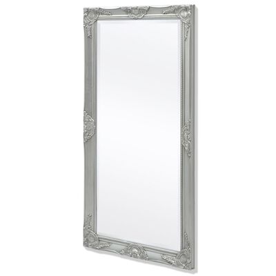vidaXL Wall Mirror Baroque Style 47.2"x23.6" Silver