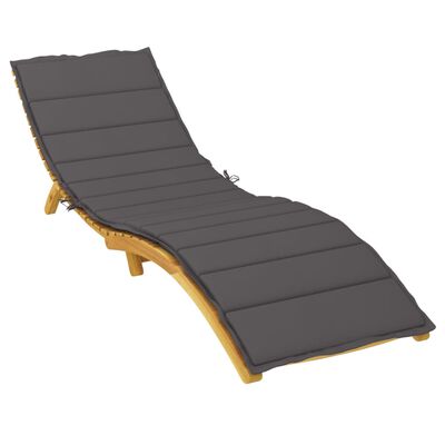vidaXL Sun Lounger Cushion Anthracite 78.7"x23.6"x1.2" Fabric