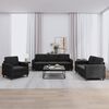 vidaXL Sofa Set Black Velvet (100% polyester), Metal, Textilene, Plywood