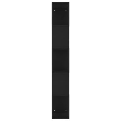 vidaXL Book Cabinet/Room Divider Black 17.7"x9.4"x62.6" Chipboard