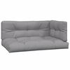 vidaXL Pallet Sofa Set Grey Solid Acacia wood, Fabric (100% polyester)