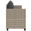 vidaXL Sun Lounger Light Grey PE Rattan Extra Long Removable Covers