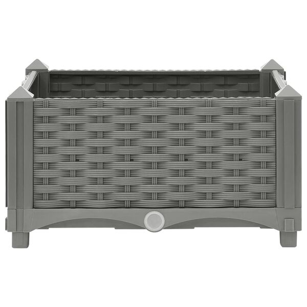 vidaXL Raised Bed Light Grey Polypropylene Small Decorative Inlays