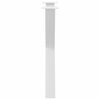 vidaXL Dining Table Leg Set of 2 White Powder-coated steel Standard