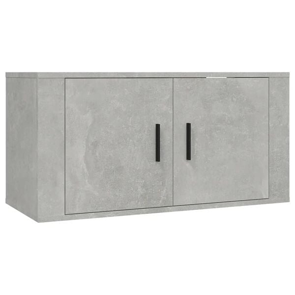 vidaXL Wall Mounted TV Cabinet Concrete Grey Engineered Wood Standard