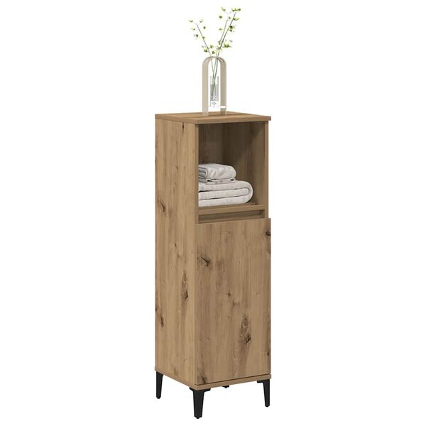 vidaXL Bathroom Cabinet Artisan Oak Engineered wood, metal