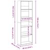 vidaXL Bookcase Old wood Engineered wood Tall Bookcase Rectangular