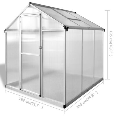 vidaXL Greenhouse Reinforced Aluminium 37.2ft²