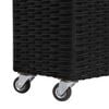 vidaXL Garden Raised Bed Black Poly Rattan Medium