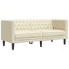 vidaXL Chesterfield Sofa Set Cream 75% PVC, 20% polyester, 5% cotton