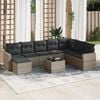 vidaXL Garden Sofa Set Grey, Dark Grey
