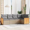 vidaXL Garden Sofa Set Beige