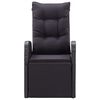 vidaXL Reclining Garden Chair Set of 2 Black